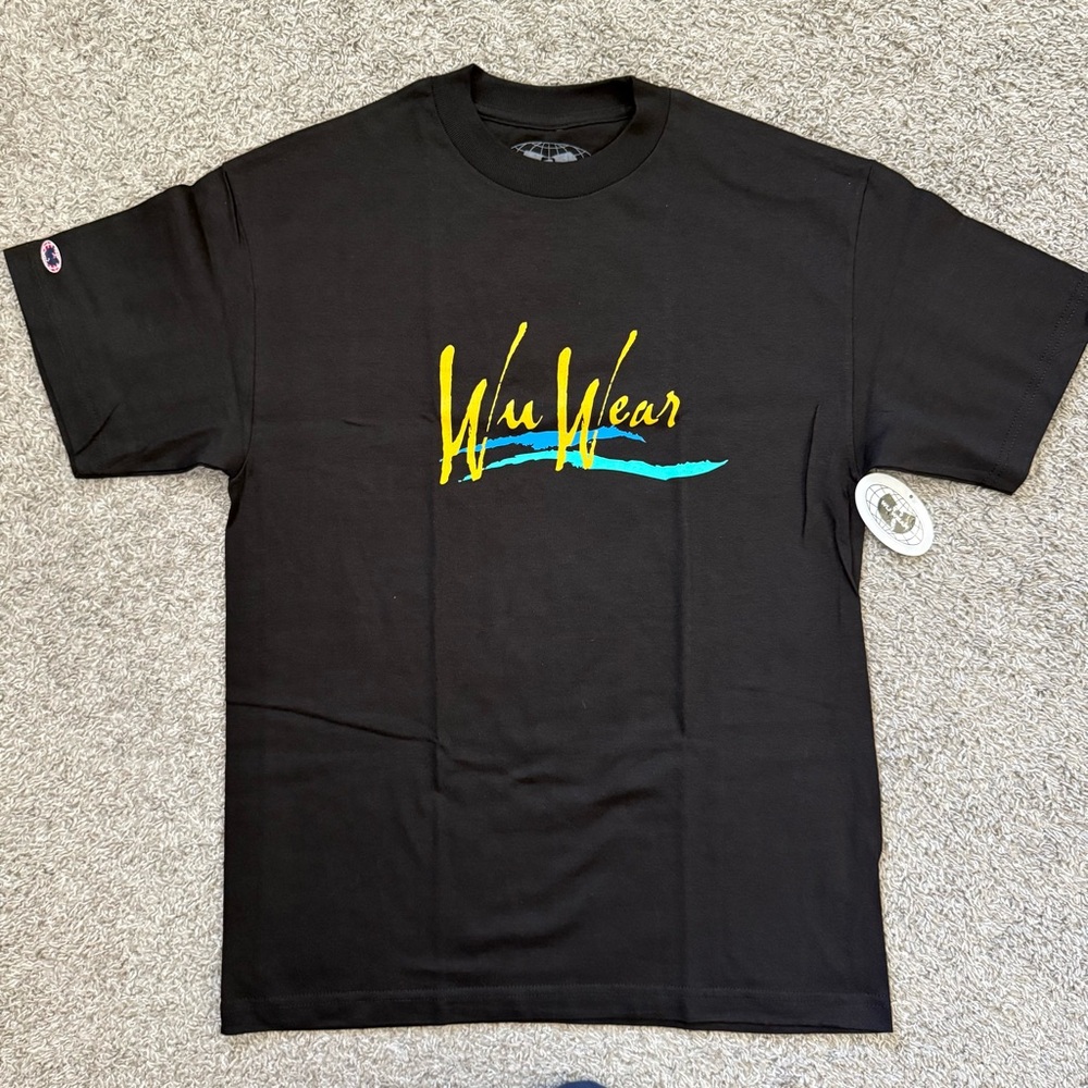 🔴Wu Wear Shirt Size Medium Wu-Tang Spellout Black Rza Gza Method Man